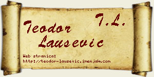 Teodor Laušević vizit kartica